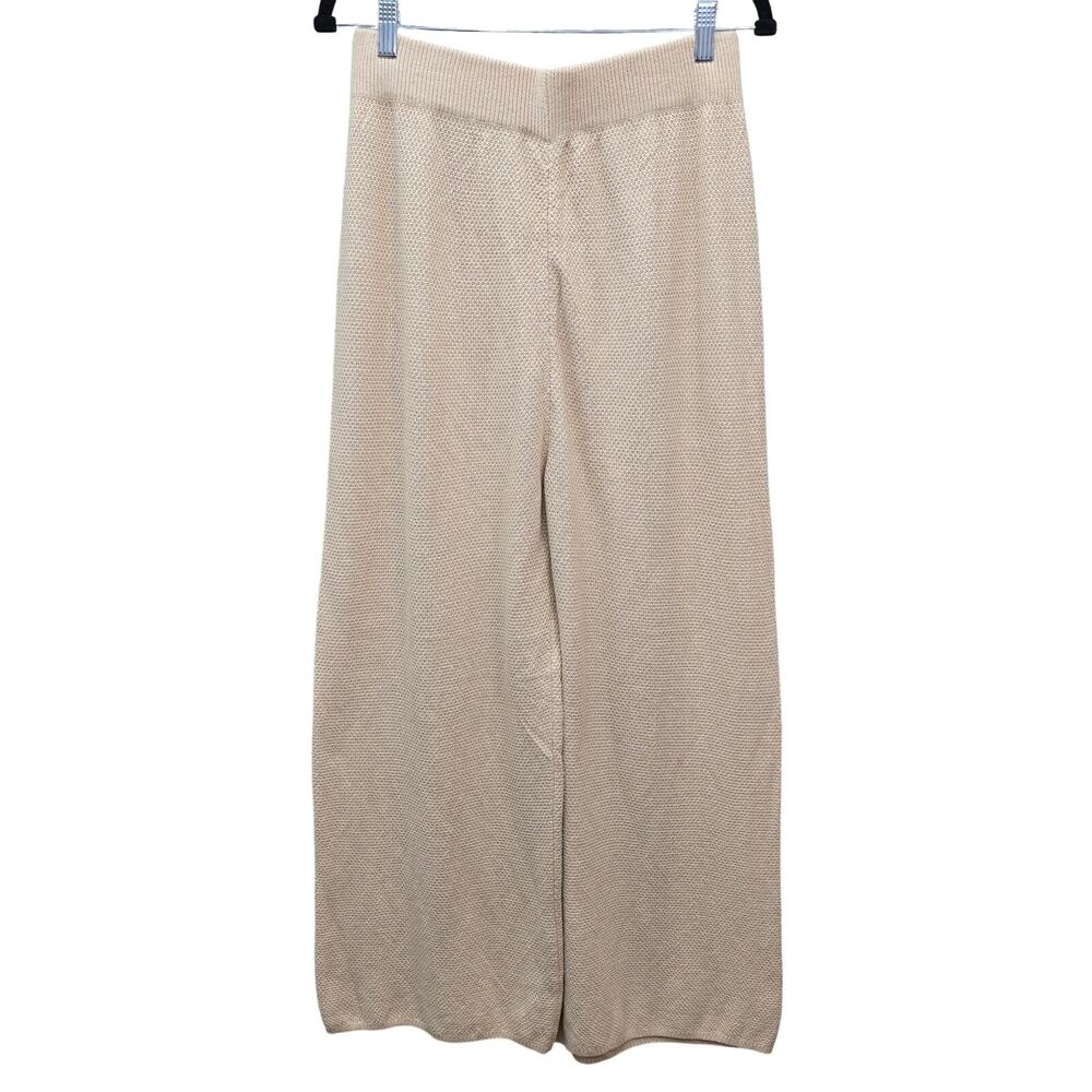 Knit Wide Leg Pants Womens X-Large Pull On Jogger Lounge  Athleisure Minimalist - Picture 3 of 10